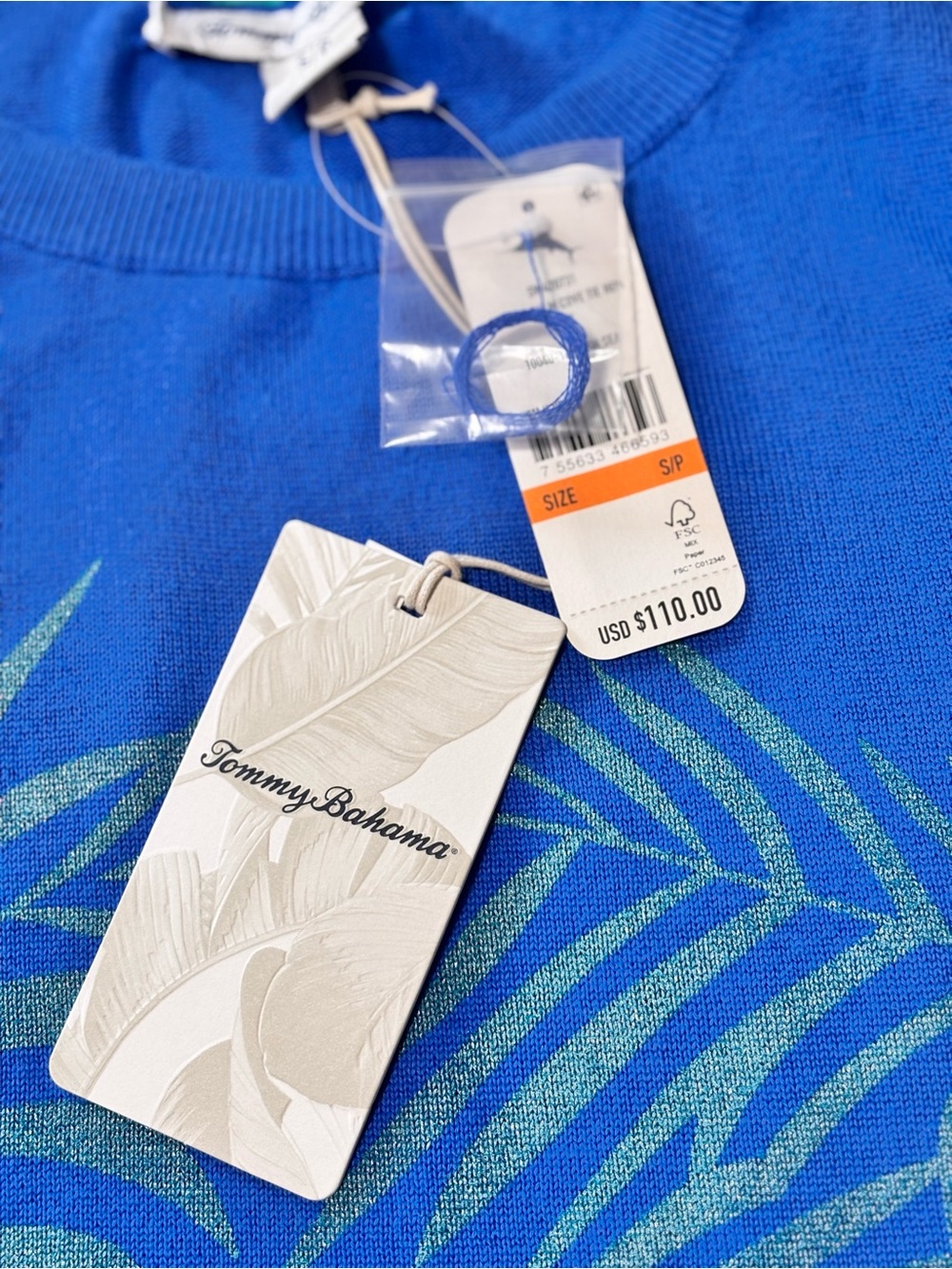 Tommy Bahama NEW WITH TAGS Palm Cove Tie Hem Knit Tank Small - Picture 4 of 8
